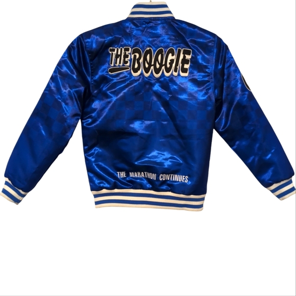 Headgear Classic Blue Crenshaw Satin All Star Elite Bomber Jacket Small Teen - Picture 2 of 14